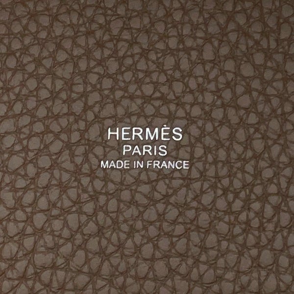 エルメス ハンドバッグ ピコタンロックPM エトゥープ/シルバー金具 トリヨンクレマンス G刻印 HERMES