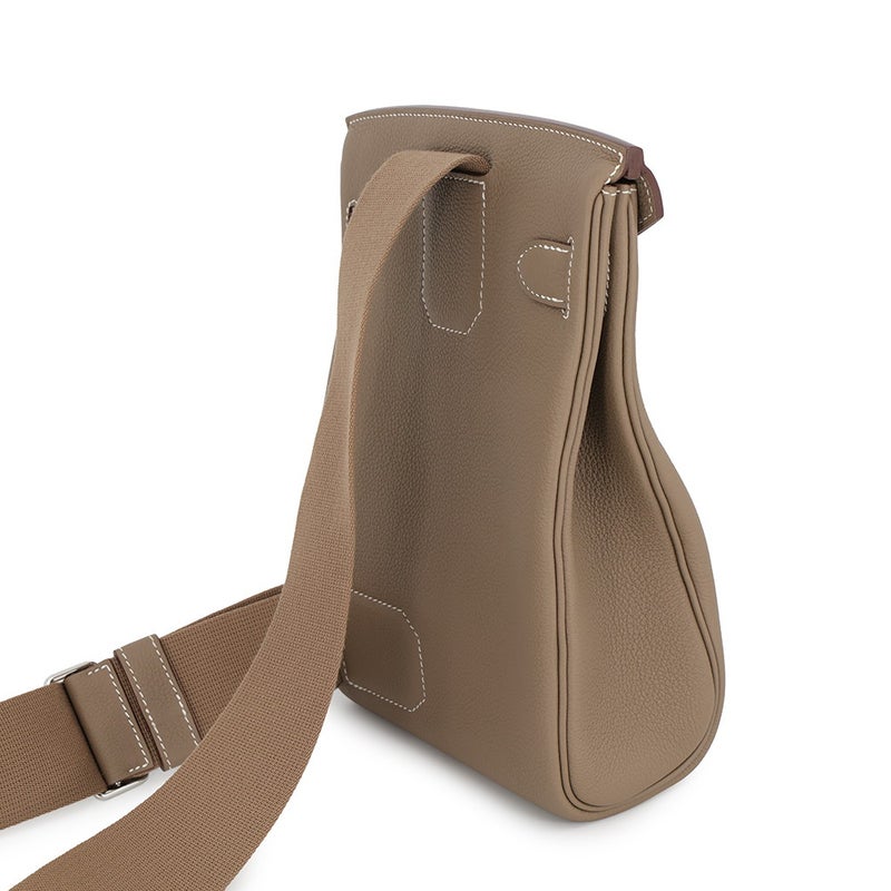 エルメス ボディバッグ ケリー アッカドPM エトゥープ/シルバー金具 トゴ W刻印 HERMES メンズ