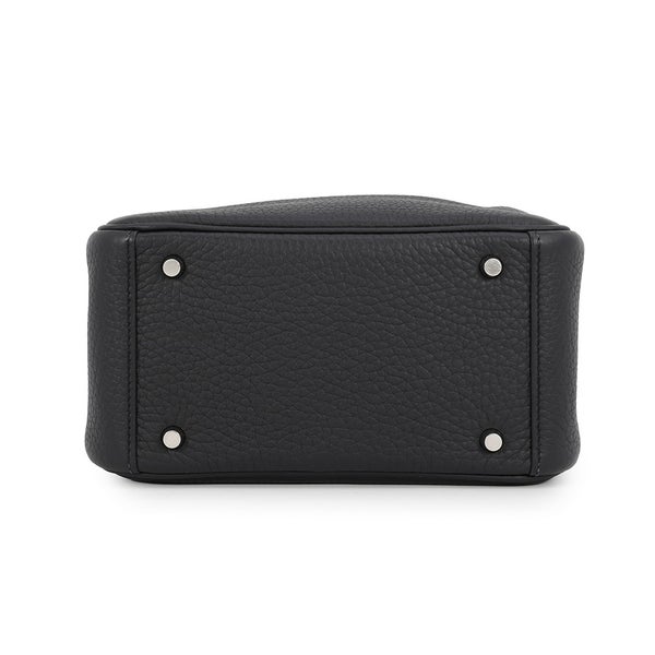 エルメス ハンドバッグ リンディ ミニ ブラック/シルバー金具 トリヨンクレマンス K刻印 ２wayショルダー 黒