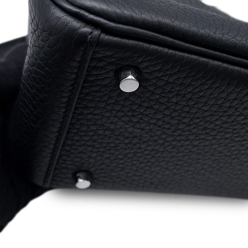 エルメス ハンドバッグ リンディ ミニ ブラック/シルバー金具 トリヨンクレマンス K刻印 ２wayショルダー 黒