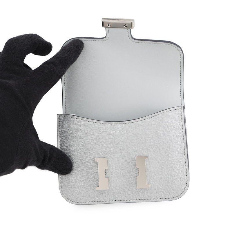 エルメス 財布 コンスタンス スリム アルジャン/シルバー金具 シェブルシャムキラ K刻印 HERMES 財布
