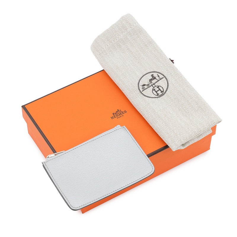 エルメス 財布 コンスタンス スリム アルジャン/シルバー金具 シェブルシャムキラ K刻印 HERMES 財布