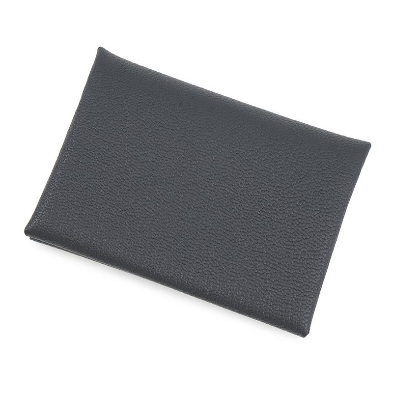 エルメス コインケース カルヴィ デュオ グリミスティ/シルバー金具 シェブルミゾル K刻印 財布