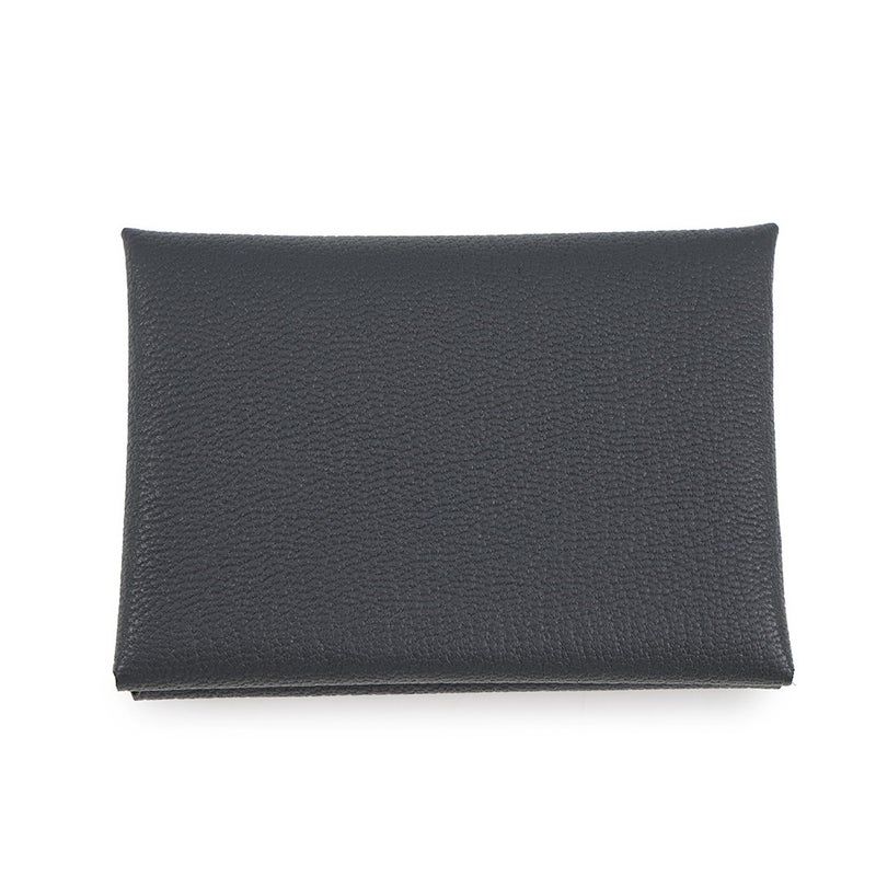 エルメス コインケース カルヴィ デュオ グリミスティ/シルバー金具 シェブルミゾル K刻印 財布