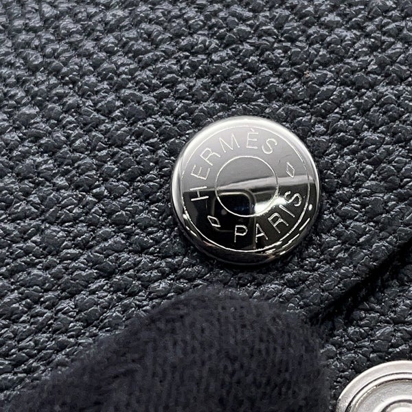 エルメス コインケース カルヴィ デュオ グリミスティ/シルバー金具 シェブルミゾル K刻印 財布