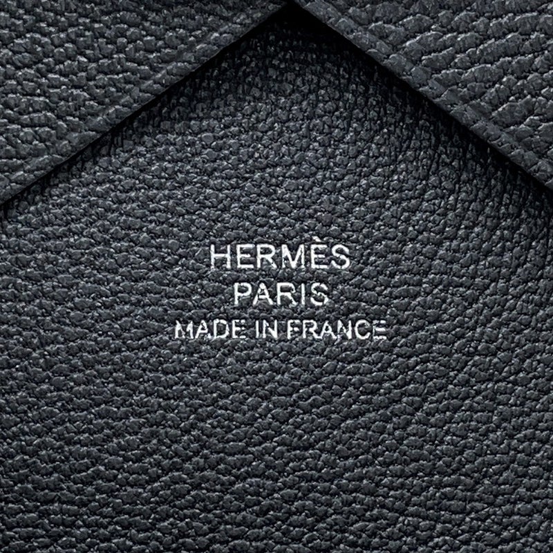 エルメス コインケース カルヴィ デュオ グリミスティ/シルバー金具 シェブルミゾル K刻印 財布
