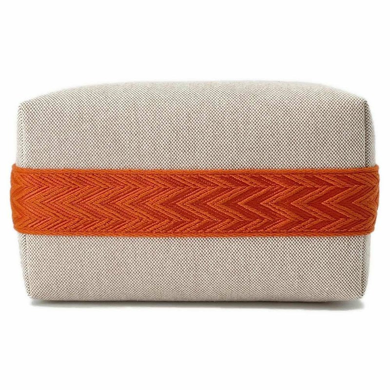 エルメス ブリッド・ア・ブラックPM ジグザグ オレンジ/シルバー金具 キャンバス HERMES ポーチ