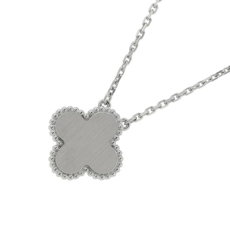 ヴァンクリ ネックレス ヴィンテージ アルハンブラ ギヨシェ ダイヤ 1P K18WG/K18PG VCARPNTH00 2024年ホリデー限定