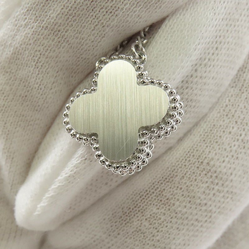 ヴァンクリ ネックレス ヴィンテージ アルハンブラ ギヨシェ ダイヤ 1P K18WG/K18PG VCARPNTH00 2024年ホリデー限定