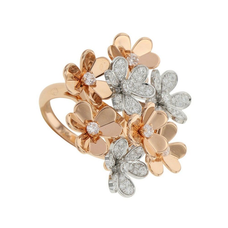 ヴァンクリ リング フリヴォル リング 8フラワー ダイヤ 80P 0.93ct K18PG/K18WG サイズ52 VCARPFIQ00