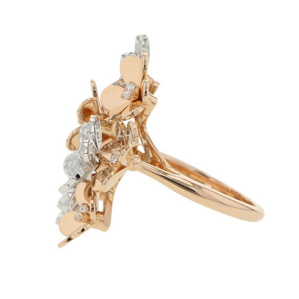 ヴァンクリ リング フリヴォル リング 8フラワー ダイヤ 80P 0.93ct K18PG/K18WG サイズ52 VCARPFIQ00