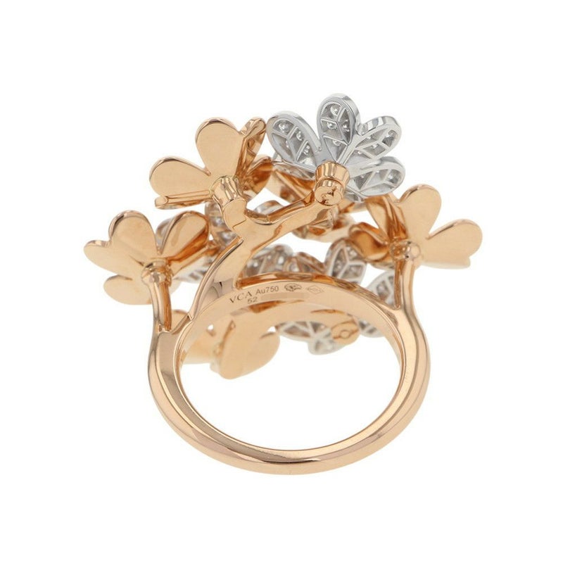 ヴァンクリ リング フリヴォル リング 8フラワー ダイヤ 80P 0.93ct K18PG/K18WG サイズ52 VCARPFIQ00