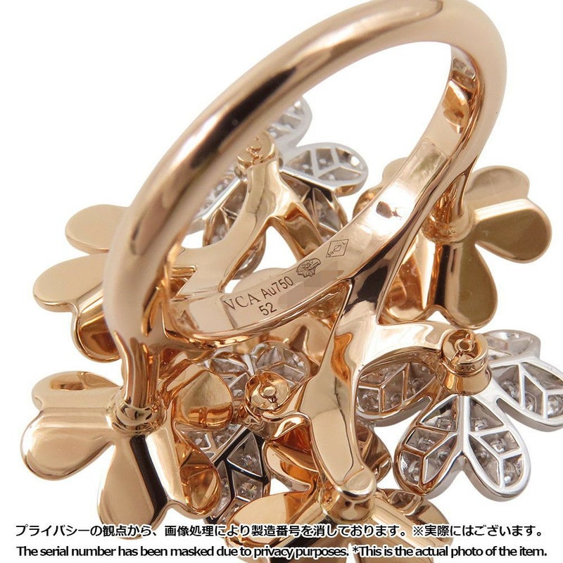 ヴァンクリ リング フリヴォル リング 8フラワー ダイヤ 80P 0.93ct K18PG/K18WG サイズ52 VCARPFIQ00