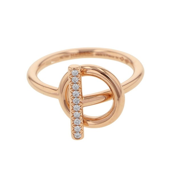 エルメス リング エシャペPM ダイヤモンド 10P 計0.07ct K18PGピンクゴールド リングサイズ54 HERMES ジュエリー