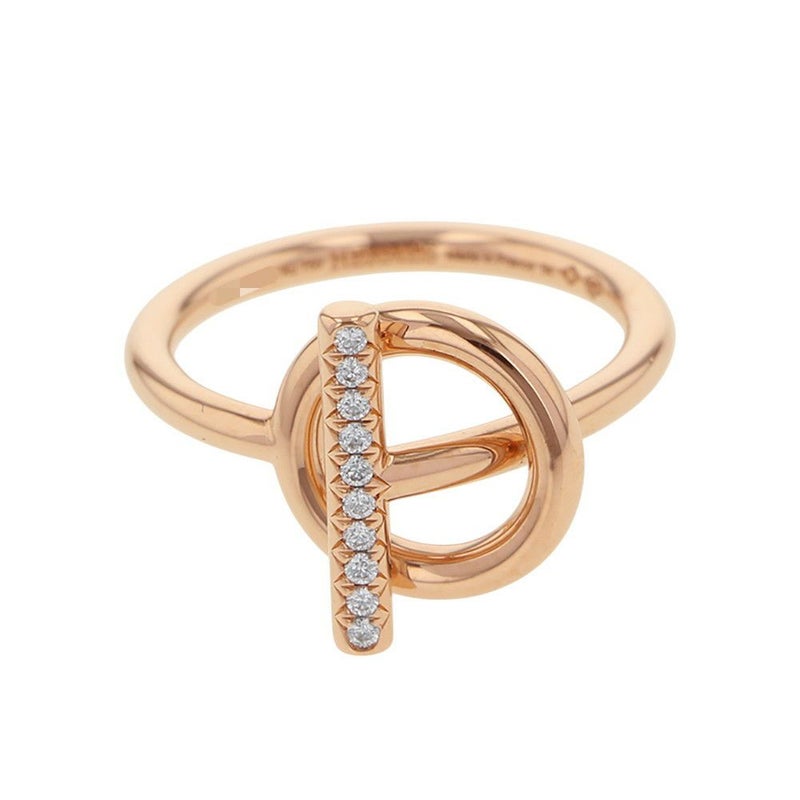 エルメス リング エシャペPM ダイヤモンド 10P 計0.07ct K18PGピンクゴールド リングサイズ54 HERMES ジュエリー