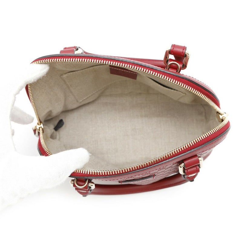 グッチ ハンドバッグ マイクログッチシマ 449654 GUCCI 2WAYショルダーバッグ GG柄 ピンク アウトレット品