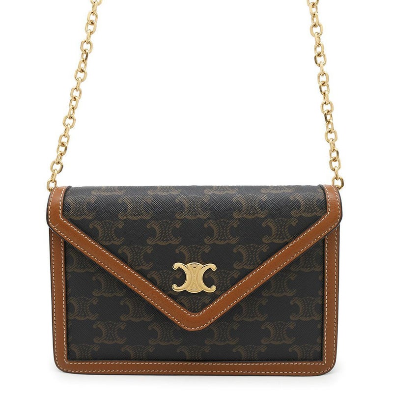 セリーヌ チェーンショルダーバッグ トリオンフ PVC/レザー 10I822DS9.04LU CELINE バッグ