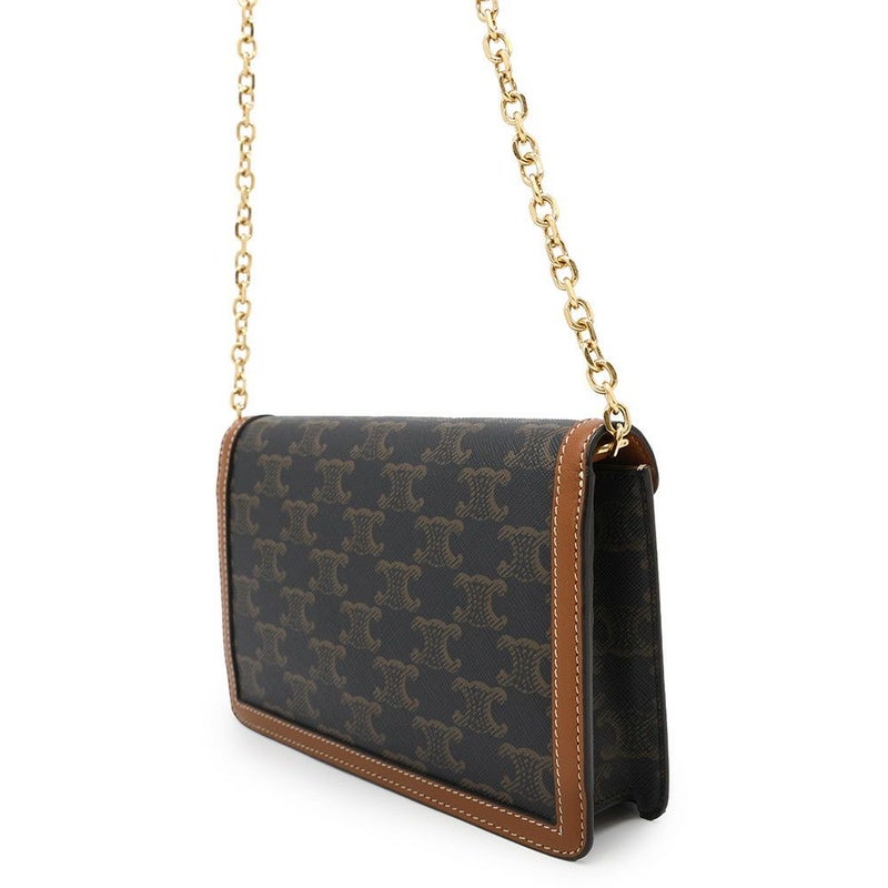 セリーヌ チェーンショルダーバッグ トリオンフ PVC/レザー 10I822DS9.04LU CELINE バッグ