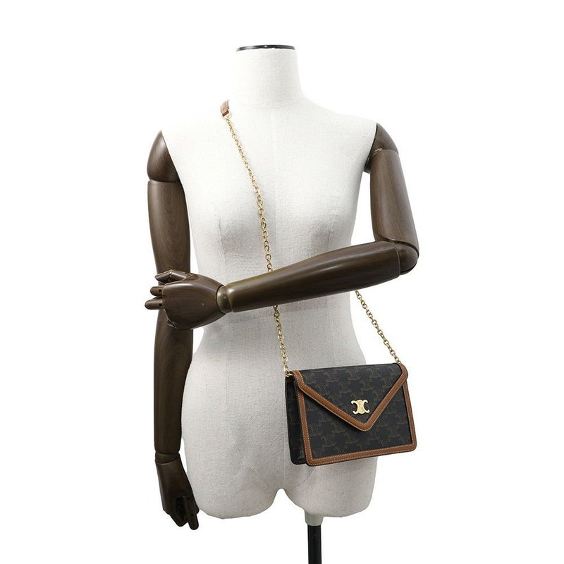 セリーヌ チェーンショルダーバッグ トリオンフ PVC/レザー 10I822DS9.04LU CELINE バッグ