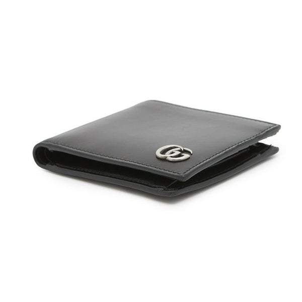 グッチ 二つ折り財布 GGマーモント レザー 428725 GUCCI 財布 黒