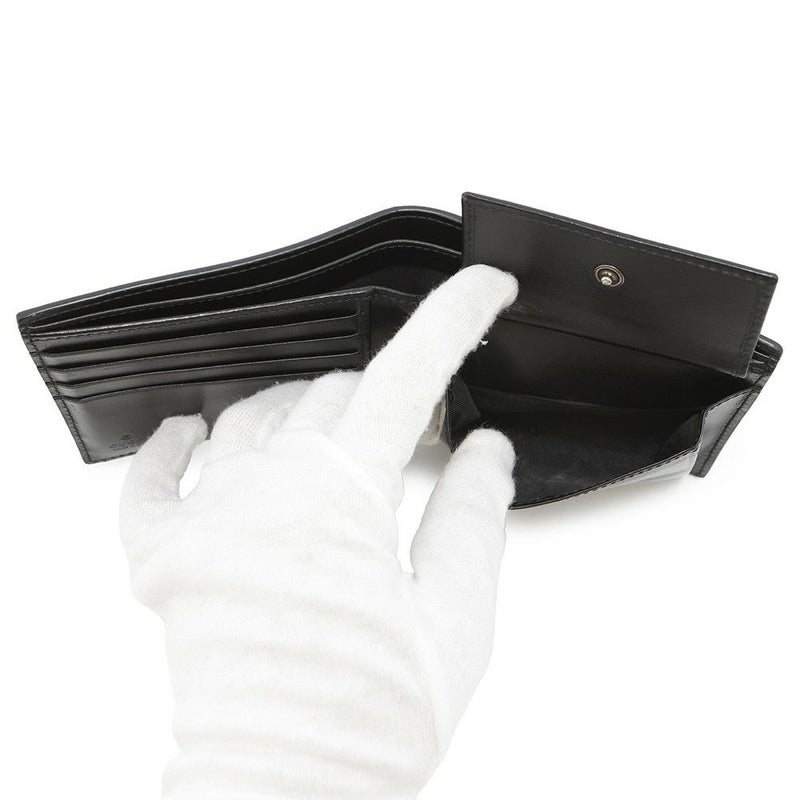 グッチ 二つ折り財布 GGマーモント レザー 428725 GUCCI 財布 黒