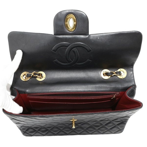 シャネル チェーンショルダーバッグ デカマトラッセ34 ココマーク ラムスキン A01094 CHANEL 黒