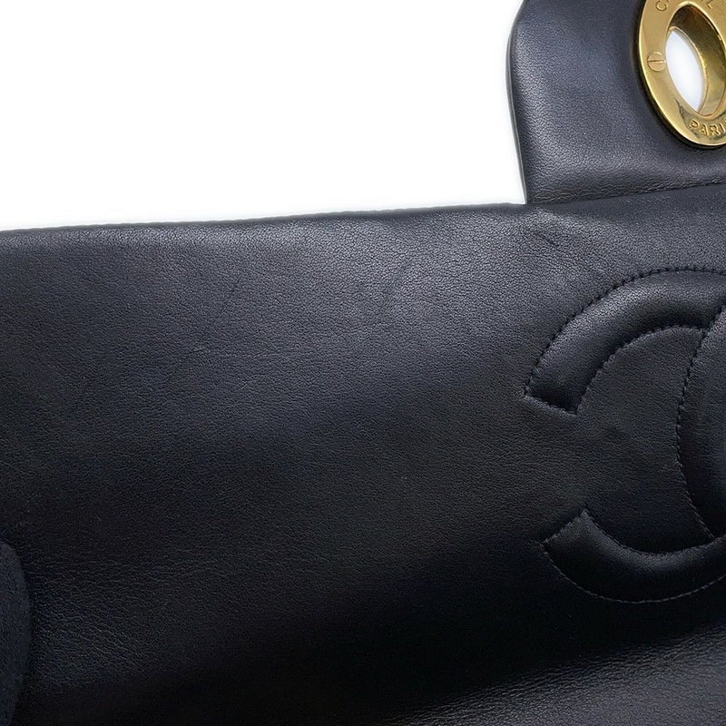 シャネル チェーンショルダーバッグ デカマトラッセ34 ココマーク ラムスキン A01094 CHANEL 黒