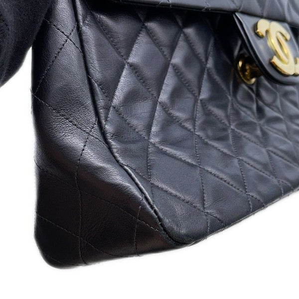 シャネル チェーンショルダーバッグ デカマトラッセ34 ココマーク ラムスキン A01094 CHANEL 黒