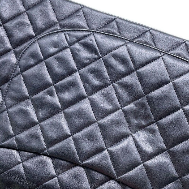 シャネル チェーンショルダーバッグ デカマトラッセ34 ココマーク ラムスキン A01094 CHANEL 黒