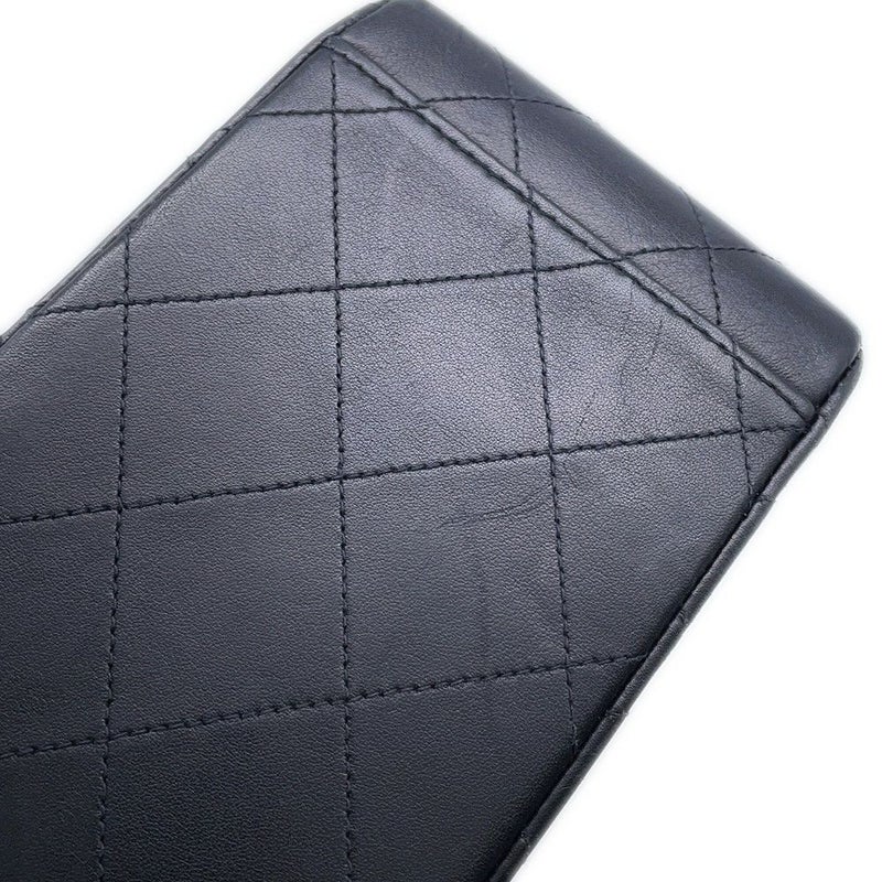 シャネル チェーンショルダーバッグ デカマトラッセ34 ココマーク ラムスキン A01094 CHANEL 黒