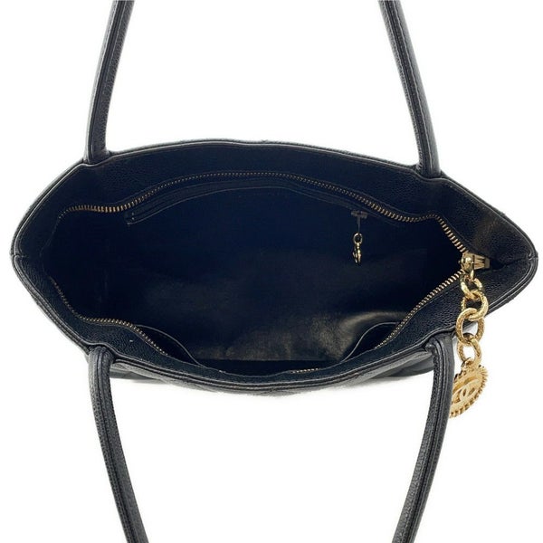 シャネル トートバッグ 復刻トート マトラッセ ココマーク キャビアスキン A01804 CHANEL 黒