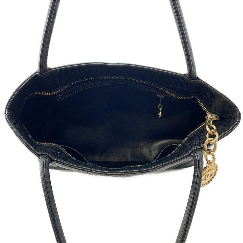 シャネル トートバッグ 復刻トート マトラッセ ココマーク キャビアスキン A01804 CHANEL 黒