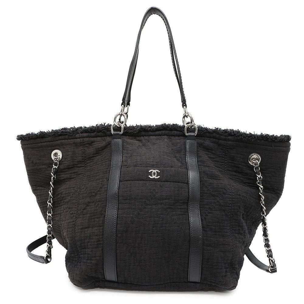 シャネル チェーントートバッグ ココマーク コットン A57168 CHANEL