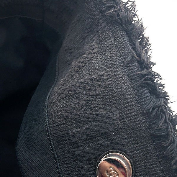 シャネル チェーントートバッグ ココマーク コットン A57168 CHANEL 2way 黒