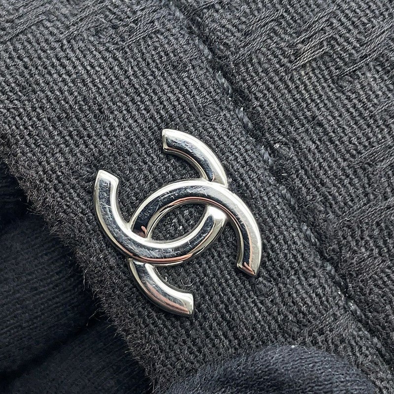 シャネル チェーントートバッグ ココマーク コットン A57168 CHANEL 2way 黒