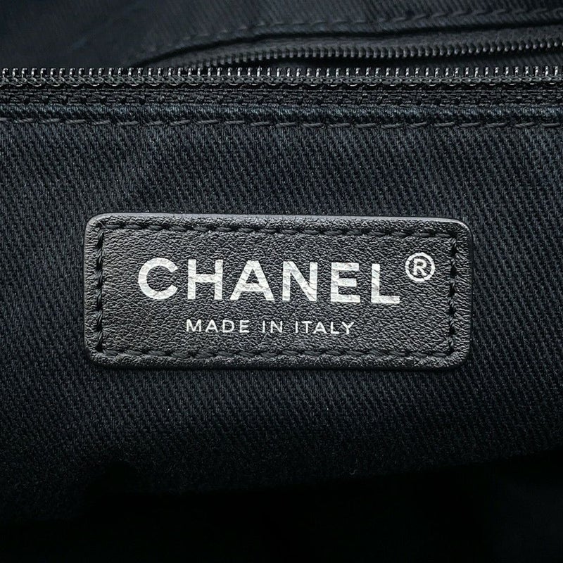 シャネル チェーントートバッグ ココマーク コットン A57168 CHANEL 2way 黒