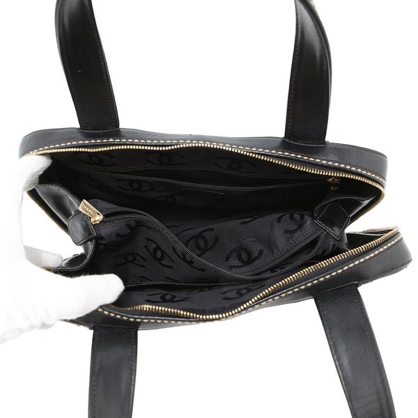 シャネル ハンドバッグ ワイルドステッチ ラムスキン A20665 CHANEL バッグ 黒