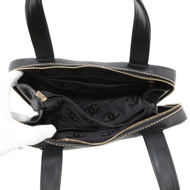 シャネル ハンドバッグ ワイルドステッチ ラムスキン A20665 CHANEL バッグ 黒