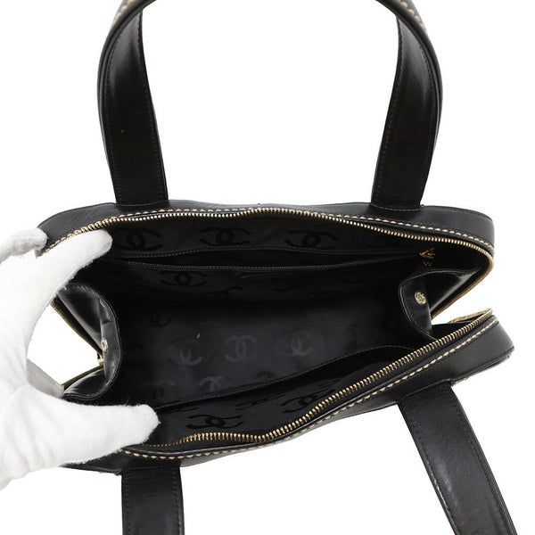 シャネル ハンドバッグ ワイルドステッチ ラムスキン A20665 CHANEL バッグ 黒