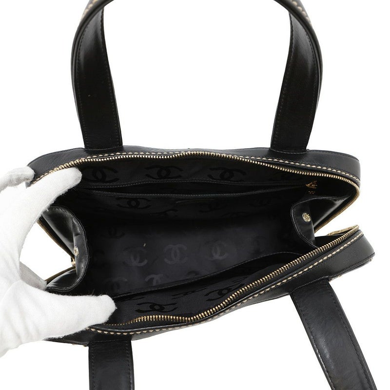 シャネル ハンドバッグ ワイルドステッチ ラムスキン A20665 CHANEL バッグ 黒