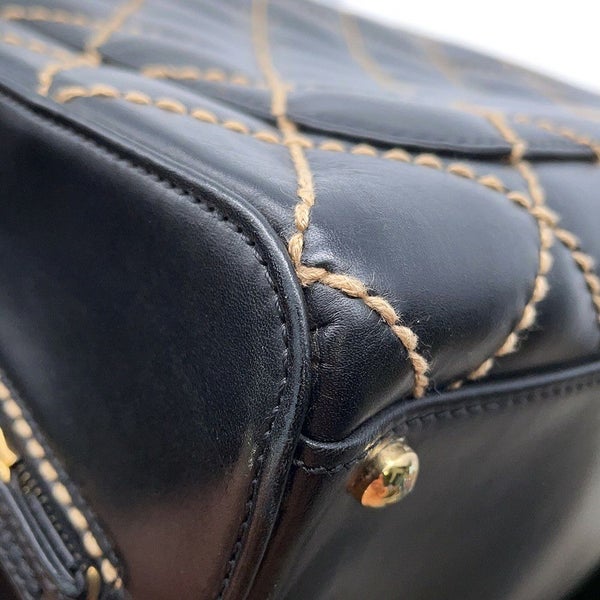 シャネル ハンドバッグ ワイルドステッチ ラムスキン A20665 CHANEL バッグ 黒