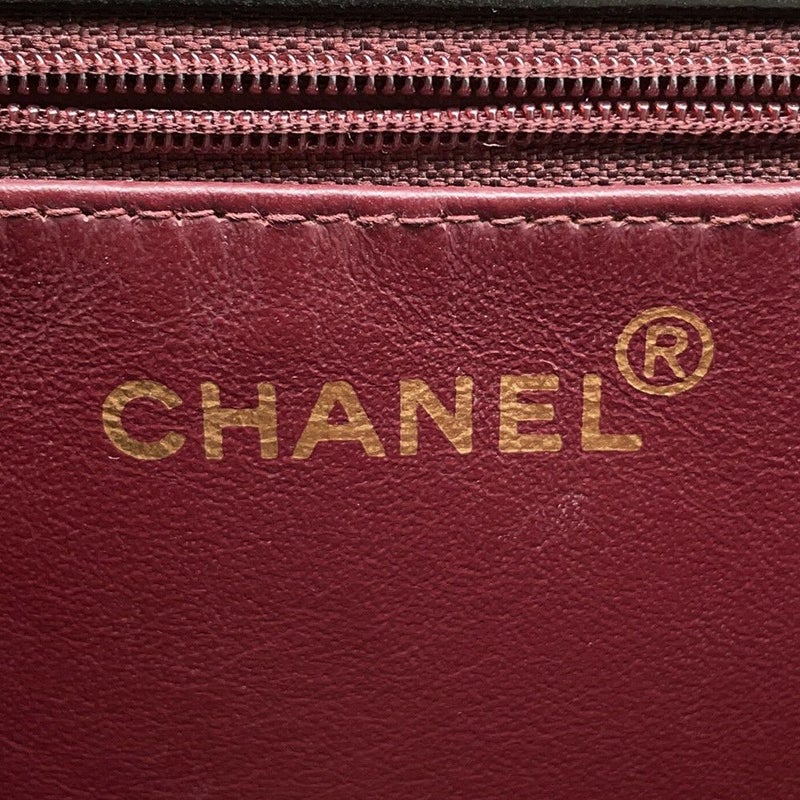 シャネル チェーンショルダーバッグ マトラッセ ココマーク プッシュロック ラムスキン CHANEL 黒