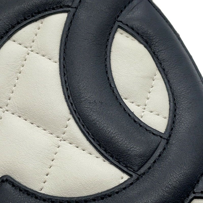 シャネル ショルダーバッグ カンボンライン ミディアム ココマーク A25178 CHANEL バッグ 白 黒