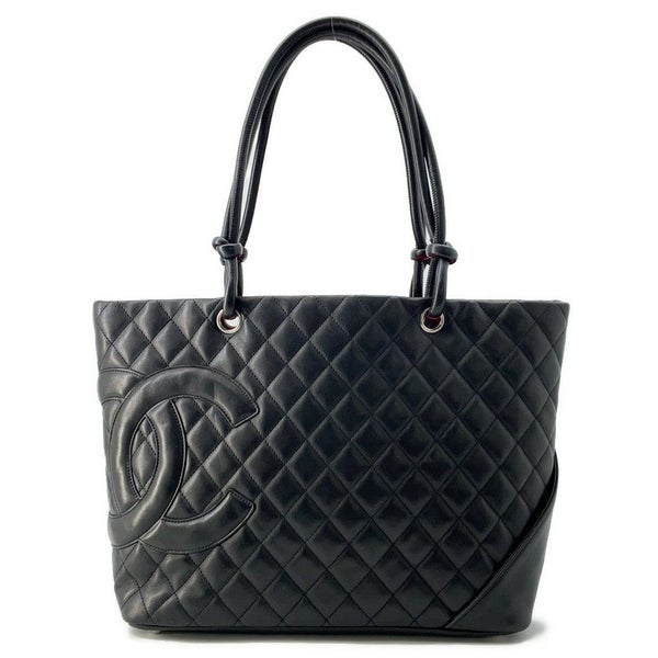 シャネル トートバッグ カンボンライン ラージ ココマーク レザー A25169 CHANEL 黒