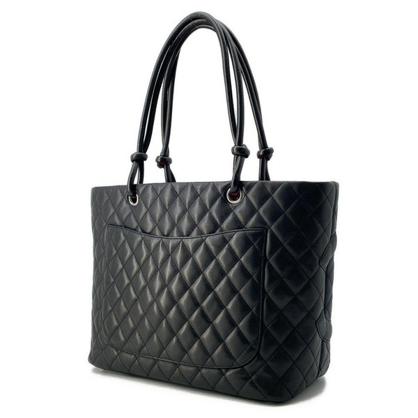 シャネル トートバッグ カンボンライン ラージ ココマーク レザー A25169 CHANEL 黒