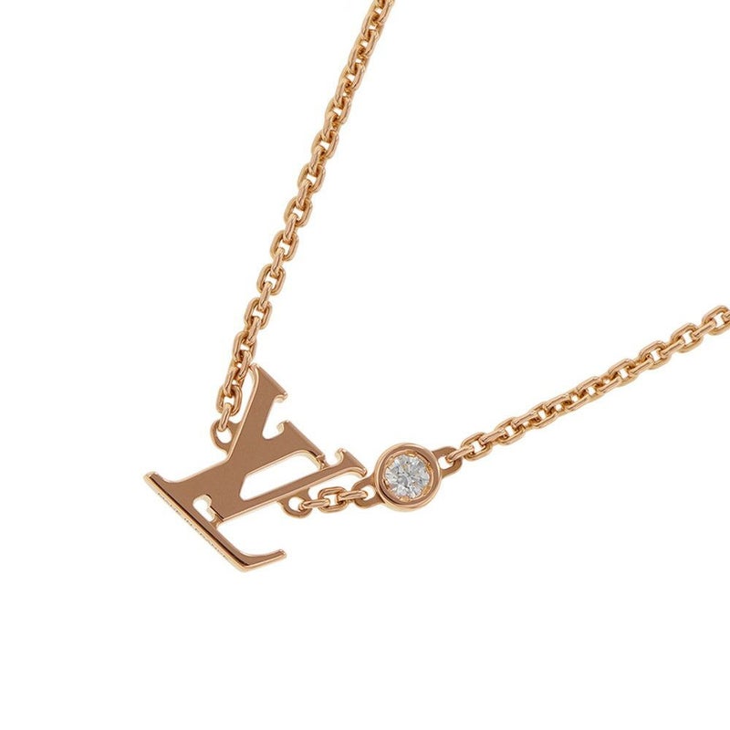 ルイヴィトン ネックレス パンダンティフ イディール ブロッサム ダイヤモンド 1P 約0.03ct K18PG Q93655 LOUIS VUITTON ジュエリー