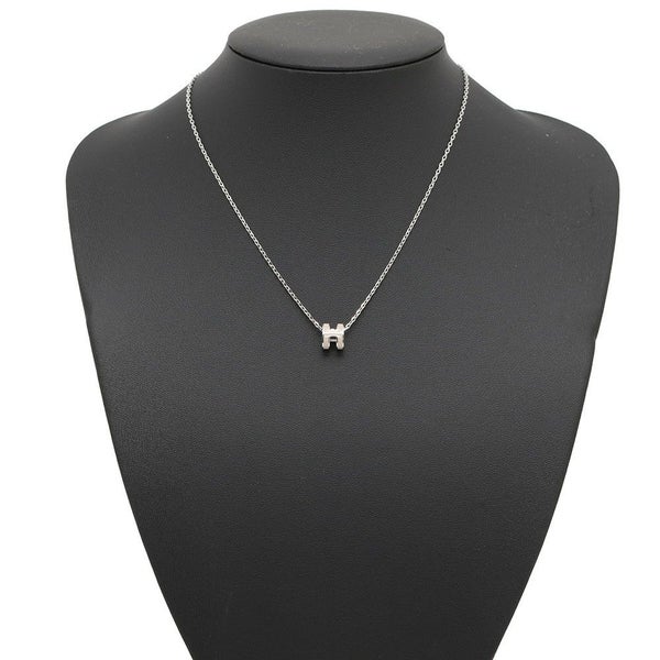 エルメス ネックレス ミニ・ポップアッシュ マロングラッセ/シルバー金具 アクセサリー ポップH