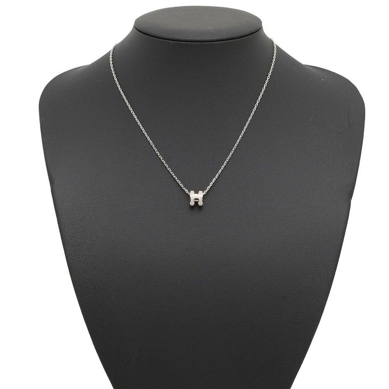 エルメス ネックレス ミニ・ポップアッシュ マロングラッセ/シルバー金具 アクセサリー ポップH