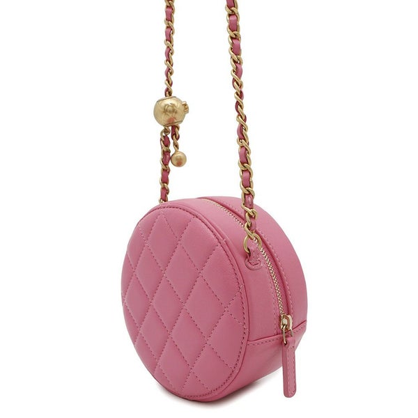 シャネル チェーンショルダーバッグ ココマーク マトラッセ ココボール ラウンド AP1447 CHANEL
