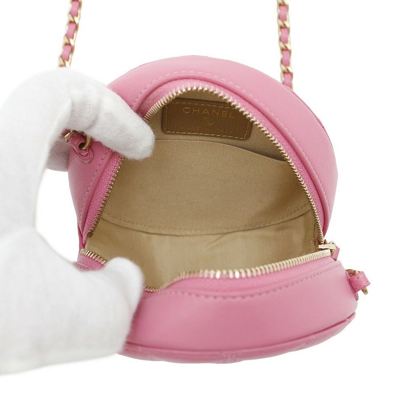 シャネル チェーンショルダーバッグ ココマーク マトラッセ ココボール ラウンド AP1447 CHANEL